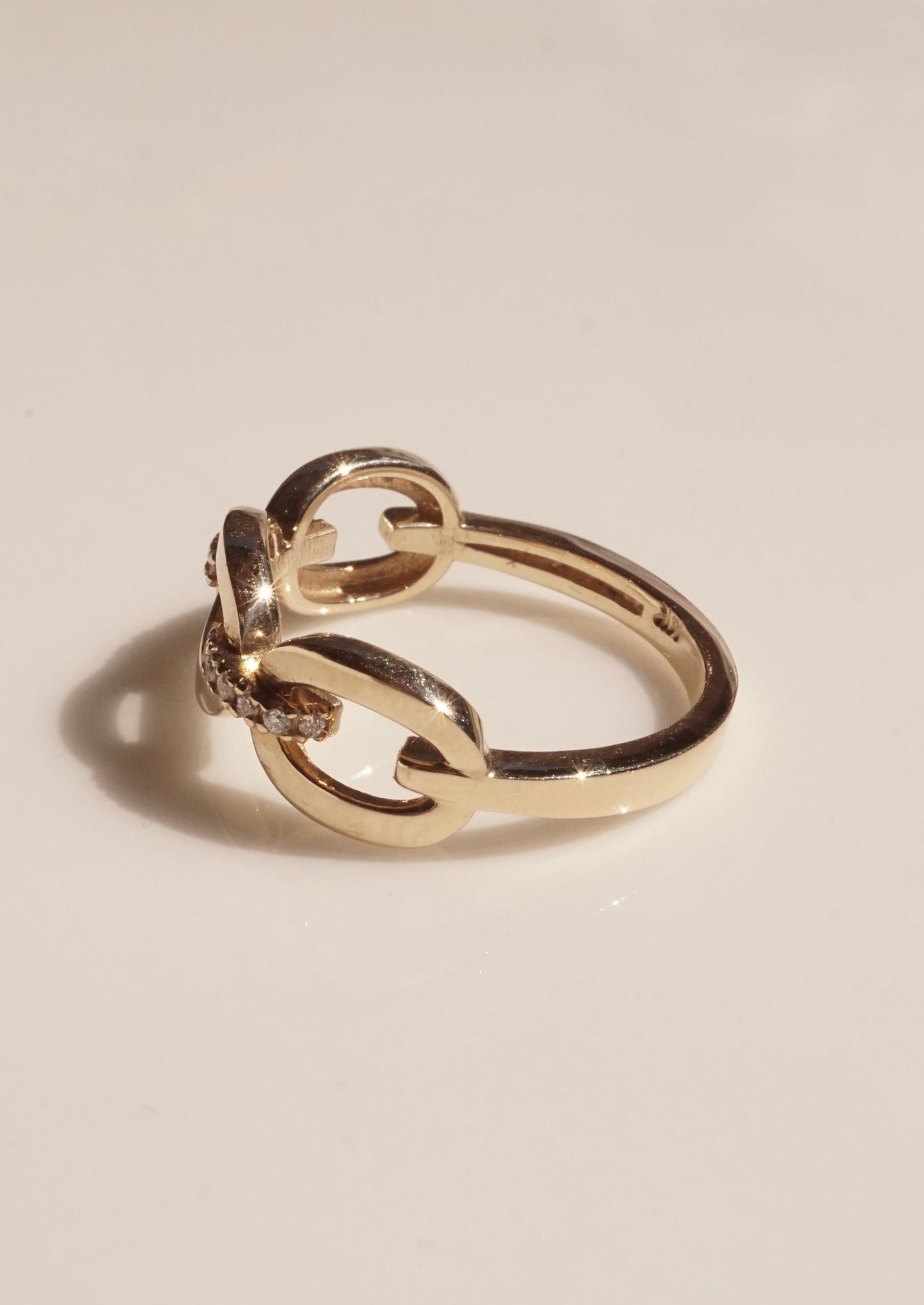 14k Vintage Style Chain Ring
