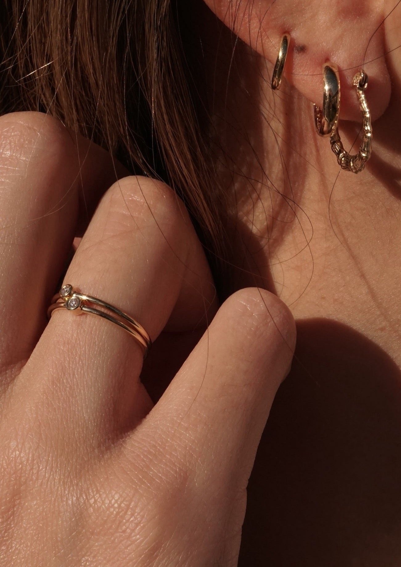 14k Gold Bezel Diamond Solitaire Ring