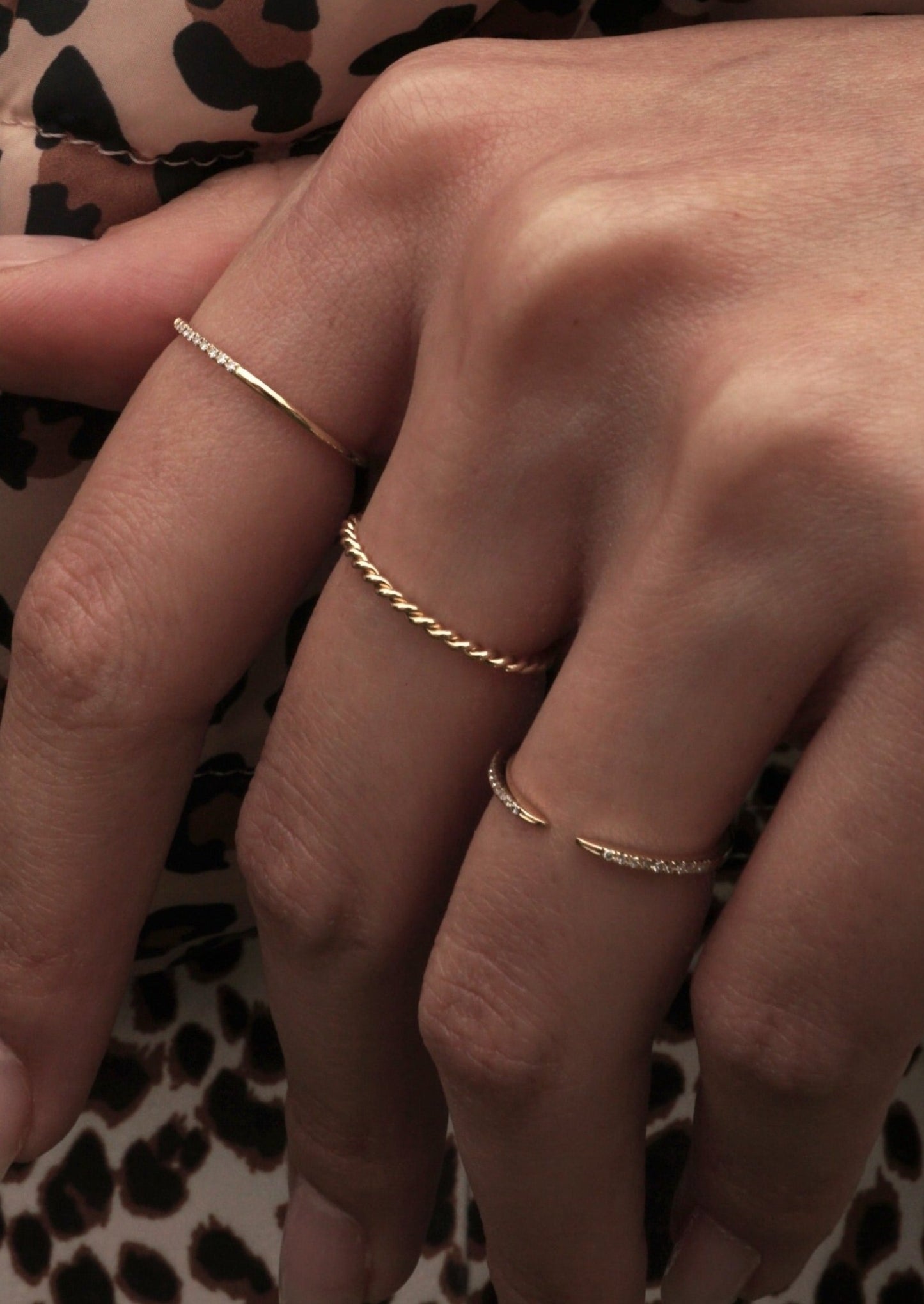 14k Gold Super Skinny Twist Ring