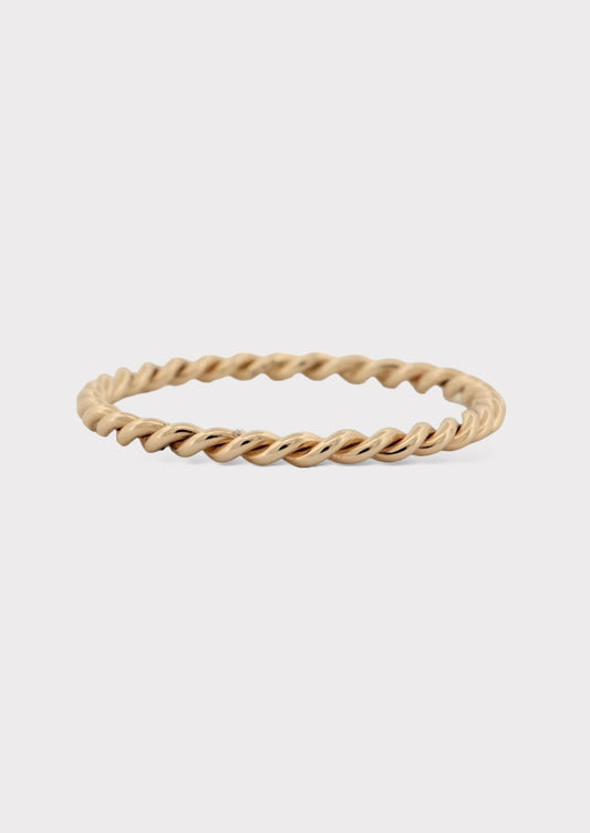 14k Gold Super Skinny Twist Ring