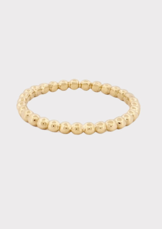 14k Gold Beads Eternity Band
