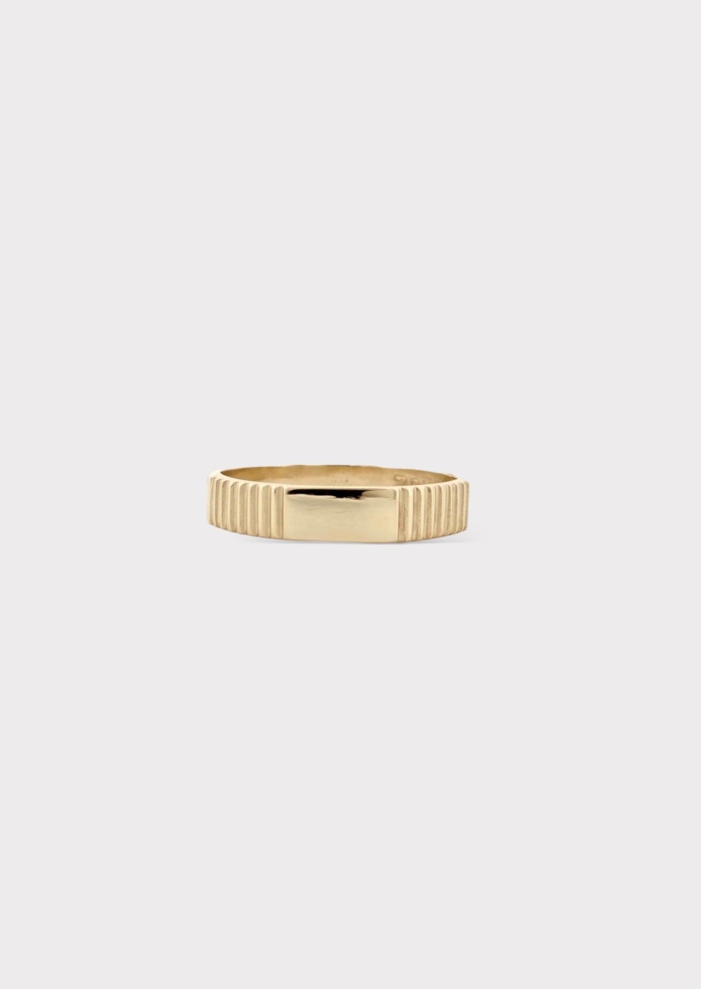14k Gold Line Pinky Ring